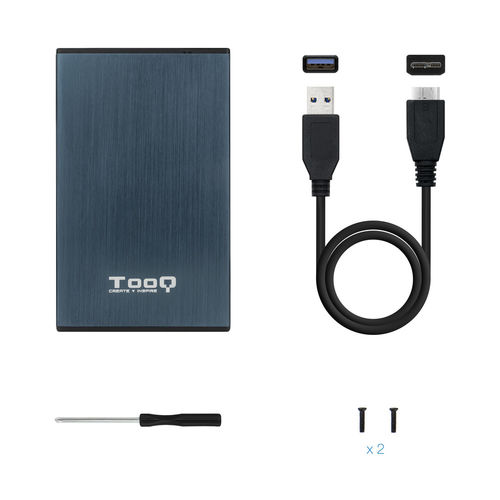 Caja Hdd/Ssd Tooq Tqe-2527pb 2.5&Quot; Sata Usb3.0 Azul | Quonty.com | TQE-2527PB