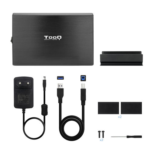 Caja Hdd Tooq Tqe-3531b 3.5'' Sata Usb3.0/3.1 Gen1 Negra | Quonty.com | TQE-3531B