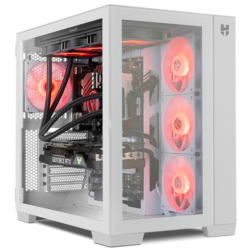 Caja Semitorre/Atx Nox Hummer Astra S/Fuente Usb3.0-Type C Blanca Argb C/Ventana | Quonty.com | NXHUMMERASTRAWH