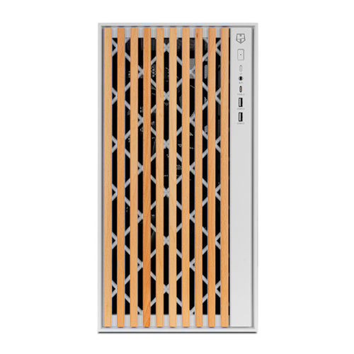 Caja Semitorre/Atx Nox Hummer Element S/Fuente Usb3.0-Type C Blanca/Madera C/Ventana | Quonty.com | NXHUMMERELEMENT