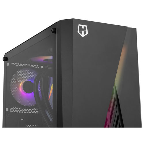 Caja Semitorre/Atx Nox Hummer Frost S/Fuente Usb3.0 Negra Argb Rainbow C/Ventana | Quonty.com | NXHUMMERFROST