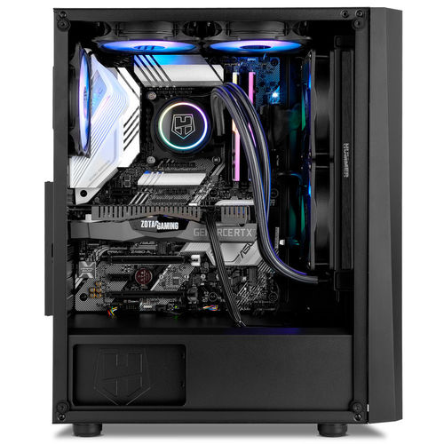 Caja Semitorre/Atx Nox Hummer Frost S/Fuente Usb3.0 Negra Argb Rainbow C/Ventana | Quonty.com | NXHUMMERFROST