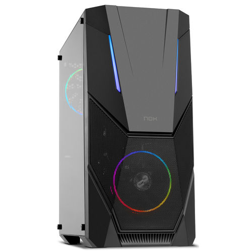 Caja Semitorre/Atx Nox Infinity Delta S/Fuente Usb3.0 Negra Argb C/Ventana | Quonty.com | NXINFTYDELTA