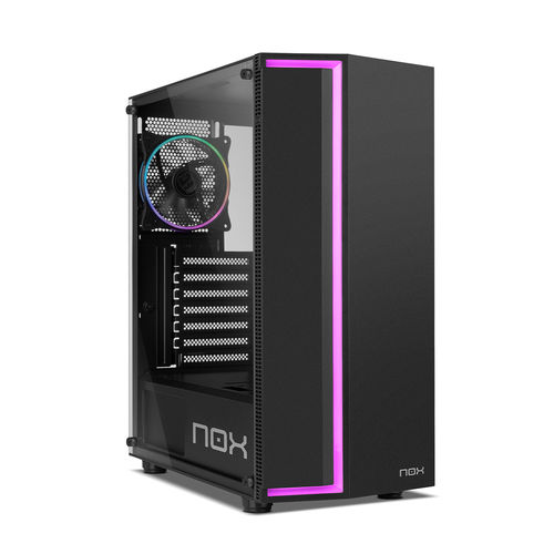 Caja Semitorre/Atx Nox Infinity Gamma S/Fuente Usb3.0 Negra A-Rgb C/Ventana | Quonty.com | NXINFTYGAMMA