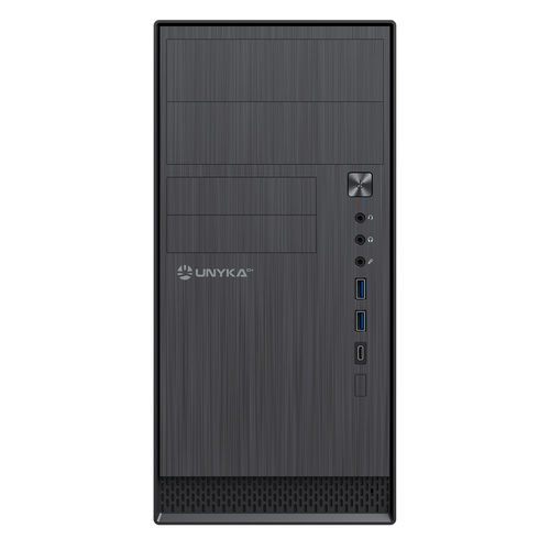 Caja Semitorre/Micro-Atx Unyka Aero C12 V2 S/Fuente Usb3.0 Negra | Quonty.com | UK52110V2