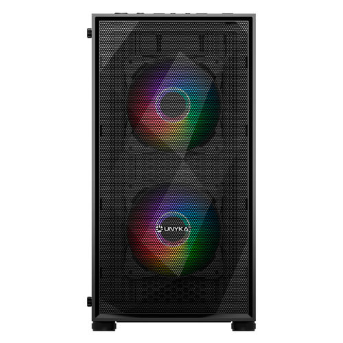 Caja Semitorre /Micro-Atx Unyka Mir B200 S/Fuente Usb3.0 Negra Argb C/Ventana | Quonty.com | UK113011