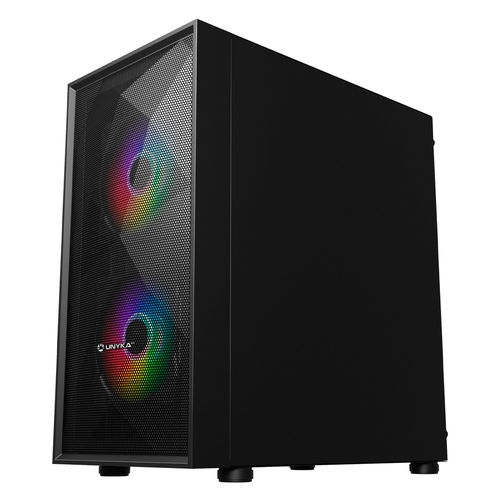 Caja Semitorre /Micro-Atx Unyka Mir B200 S/Fuente Usb3.0 Negra Argb C/Ventana | Quonty.com | UK113011