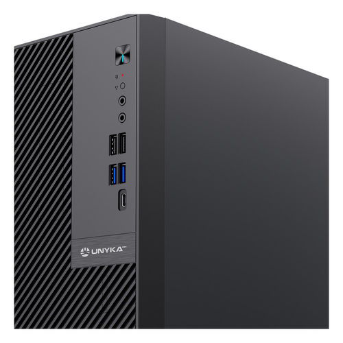Caja Semitorre/Micro-Atx Unyka Numen S/Fuente Usb3.0 Typec Negra | Quonty.com | UK52115
