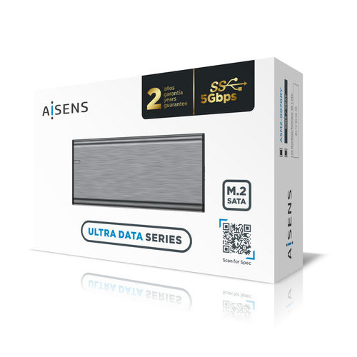Caja Ssd Aisens M.2 Asm2-007gryusb3.1 Gen1 Ngff/Sata Gris | Quonty.com | ASM2-007GRY