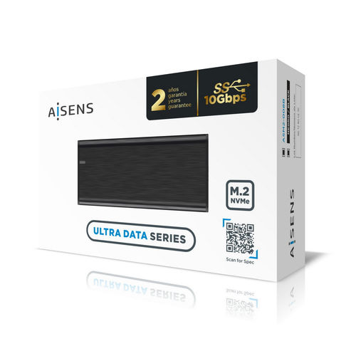 Caja Ssd Aisens M.2 Asm2-008b Usb3.2 Gen2 Nfgg/Nvme Negra | Quonty.com | ASM2-008B