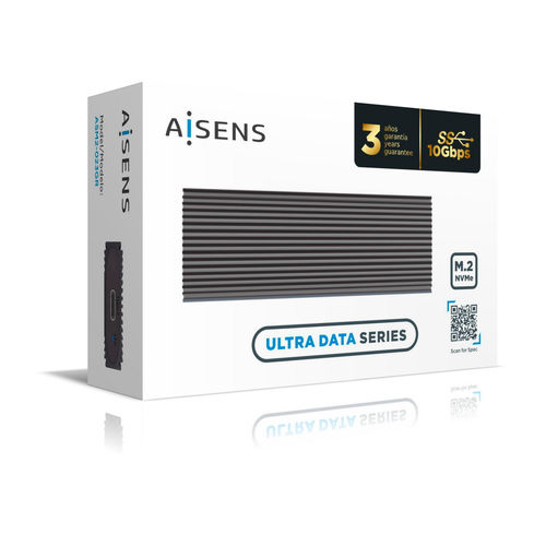 Caja Ssd Aisens M.2 Asm2-023grusb3.2 Gen2 Ngff/Nvme Gris | Quonty.com | ASM2-023GR