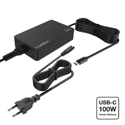 Cargador Automatico Coolbox 100w Usb-C Gan | Quonty.com | COO-NB100-UC