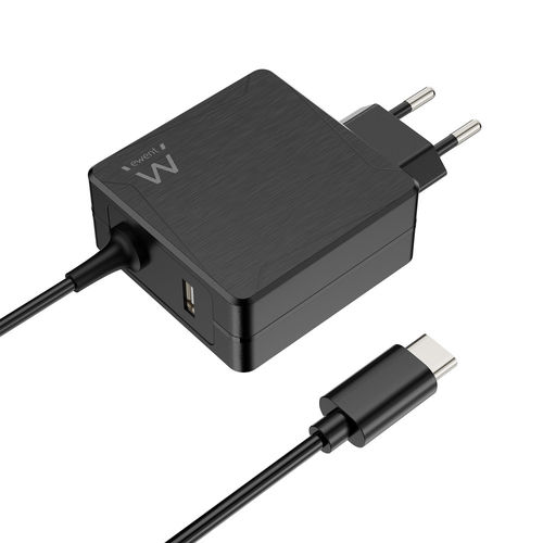 Cargador De Pared Ewent Ew3978 Usb-C Con Pd 65w + Puerto Usb-A | Quonty.com | EW3978
