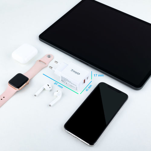 Cargador Usb Pared Tooq Tqwc-2sc04wt 20w Usb-C/ Usb-A Blanco | Quonty.com | TQWC-2SC04WT
