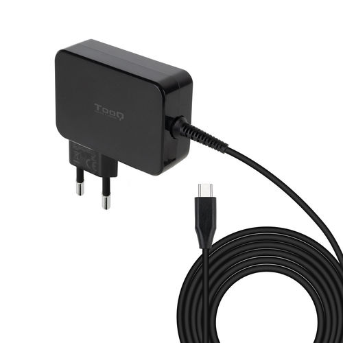 Cargador Tooq 90w Usb-C Pd 1.8m Para Portatil Negro | Quonty.com | TQLC-USBCGAN90PD