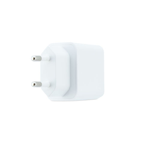 Cargador Usb Pared Coolbox Gan 30w Usb-C/Usb-A Qc3.0 Blanco | Quonty.com | COO-CUP-30CA