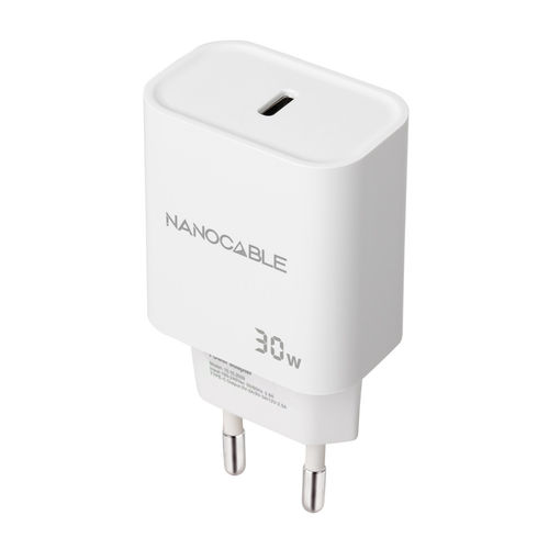 Cargador Usb Pared Nano Cable Usb-C/Pd 30w Blanco | Quonty.com | 10.10.2009