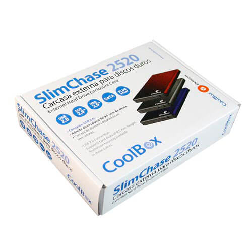 Caja Hdd Coolbox Slimchase 2520 2.5&Quot; Usb2.0 Plata | Quonty.com | CAJCOOHD2520S