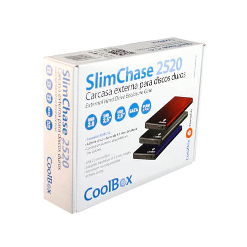 Caja Hdd Coolbox Slimchase 2520 2.5&Quot; Usb2.0 Plata | Quonty.com | CAJCOOHD2520S