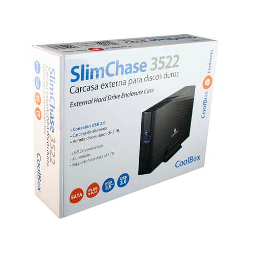 Caja Hdd Coolbox Slimchase 3522 3.5&Quot; Usb3.0 Negra | Quonty.com | CAJCOOHD3522