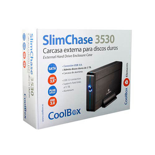 Caja Hdd Coolbox Slimchase 3531 3.5&Quot; Usb3.0 Negra | Quonty.com | CAJCOOHD3531