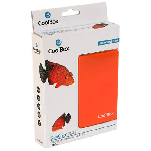 Caja Hdd Coolbox Scg2542 2.5&Quot; Sata Usb2.0 Naranja | Quonty.com | COO-SCG2542-2