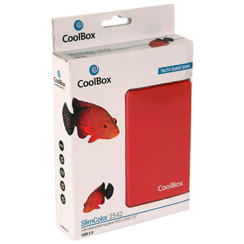 Caja Hdd Coolbox Scg2542 2.5&Quot; Sata Usb2.0 Rojo | Quonty.com | COO-SCG2542-1