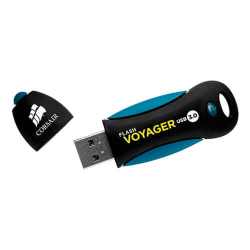 Pendrive Corsair 32gb Usb3.0 Voyager Negro/Azul | Quonty.com | CMFVY3A-32GB