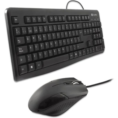 Combo Teclado/Raton Coolbox Ktr-01u Usb Negro | Quonty.com | COO-KTR-01U