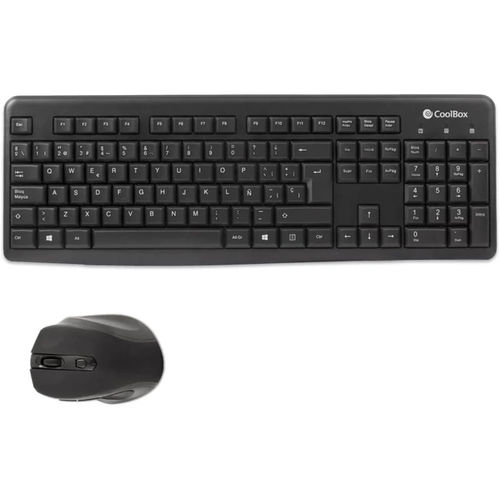 Combo Teclado/Raton Coolbox Ktr-02w Inalambrico Negro | Quonty.com | COO-KTR-02W