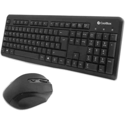 Combo Teclado/Raton Coolbox Ktr-02w Inalambrico Negro | Quonty.com | COO-KTR-02W