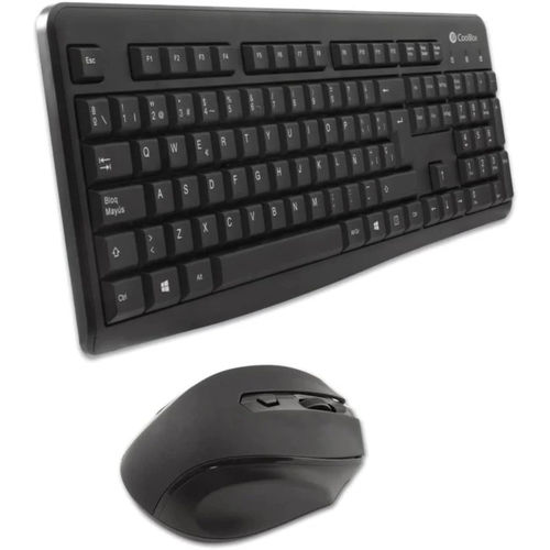 Combo Teclado/Raton Coolbox Ktr-02w Inalambrico Negro | Quonty.com | COO-KTR-02W