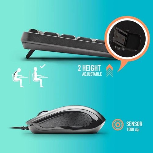 Combo Teclado/Raton Ngs Cocoa Kit V2 Usb Negro | Quonty.com | COCOAKITV2
