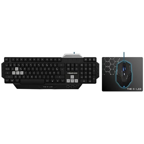 Combo Teclado/Raton/Alfombrilla The G-Lab Combo100/Sp Usb | Quonty.com | COMBO100/SP
