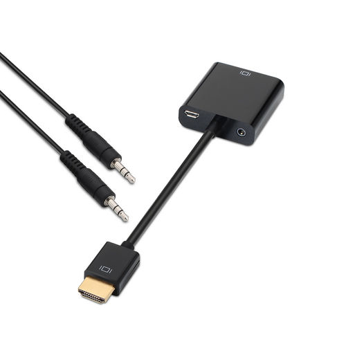 Conversor Aisens Hdmi A Vga + Audio 1.0m Negro | Quonty.com | A122-0126