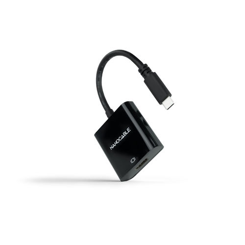 Conversor Nano Cable Usb-C - Hdmi 4k 0.15m Negro | Quonty.com | 10.16.4102-BK