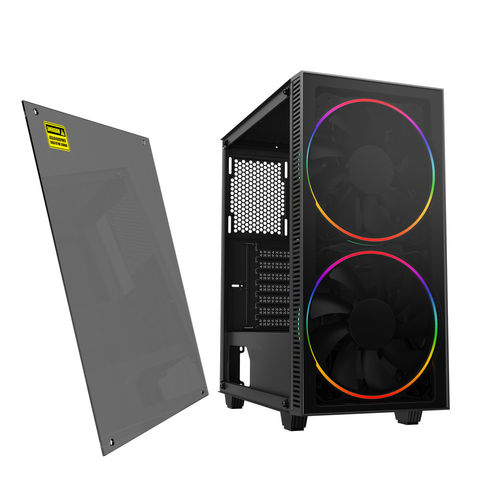 Caja Semitorre Coolbox Deeprunner S/Fuente A-Rgb Negra | Quonty.com | COO-DGC-A193-0