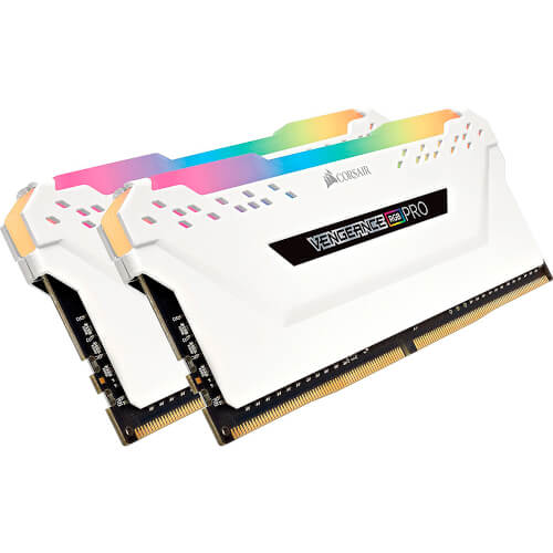 Corsair Ddr4 16gb (2x8) 3200mhz Cl16 Vengeance White Rgb | Quonty.com | CMW16GX4M2C3200C16W