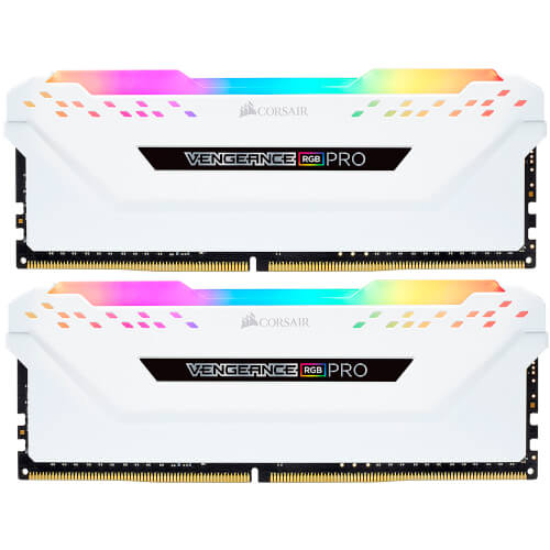 Corsair Ddr4 16gb (2x8) 3200mhz Cl16 Vengeance White Rgb | Quonty.com | CMW16GX4M2C3200C16W