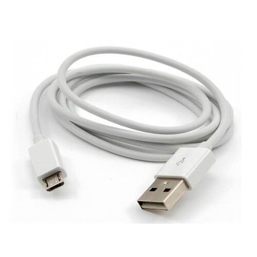 Cable Usb Connection Usb2.0 A/M - Microusb2.0 M 1,8m Blanco | Quonty.com | S3152