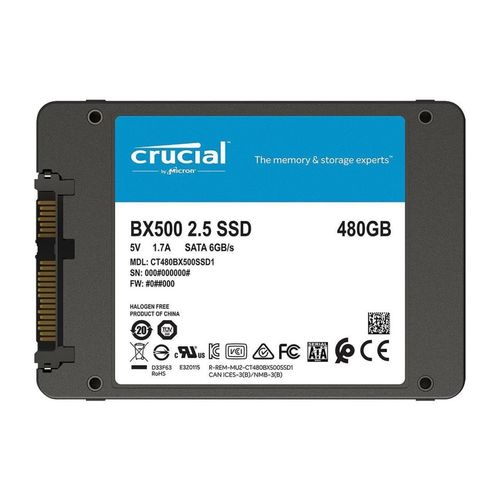Disco Duro Ssd Crucial 2.5'' 480gb Sata3 Bx500 | Quonty.com | CT480BX500SSD1