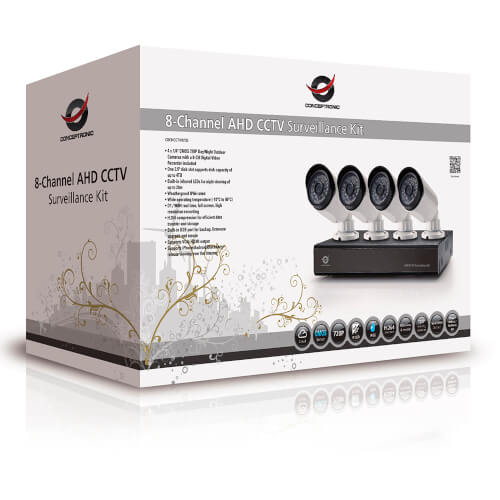 Kit Cámaras Conceptronic C8cctvkitd2tb 4tb | Quonty.com | C8CCTVKITD2TB