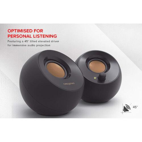Altavoces 2.0 Creative Pebble Negros - 4.4w Rms | Quonty.com | 51MF1680AA000