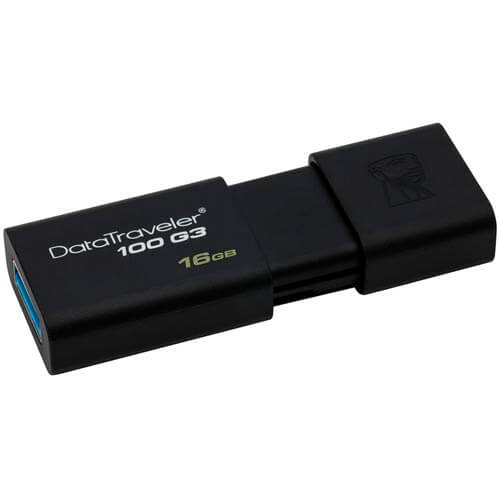 Pendrive Kingston 16gb Usb3.0 Dt100 G3 Negro | Quonty.com | DT100G3/16GB