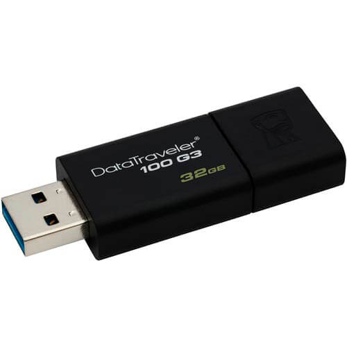 Pendrive Kingston 32gb Usb3.0 Dt100 G3 Negro | Quonty.com | DT100G3/32GB