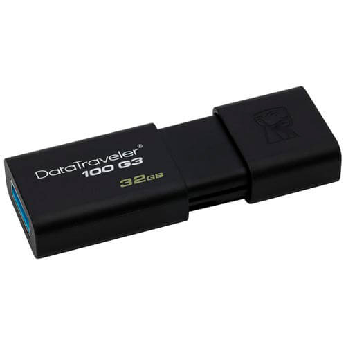 Pendrive Kingston 32gb Usb3.0 Dt100 G3 Negro | Quonty.com | DT100G3/32GB