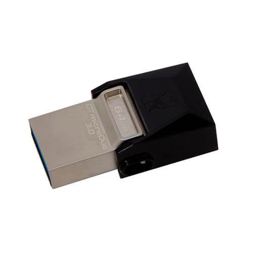 Kingston 64gb Usb3.0 Dt Microduo Usb / Micro Usb Otg | Quonty.com | DTDUO3/64GB