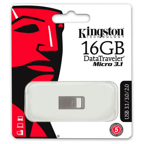 Pendrive Kingston 16gb Usb3.1 Dt Micro3.1 | Quonty.com | DTMC3/16GB