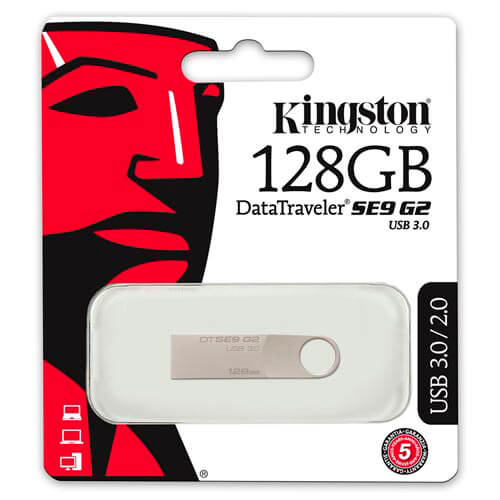 Pendrive Kingston 128gb Usb3.0 Dt Se9 G2 | Quonty.com | DTSE9G2/128GB