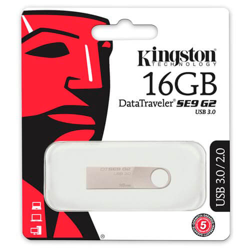 Pendrive Kingston 16gb Usb3.0 Dt Se9 G2 | Quonty.com | DTSE9G2/16GB